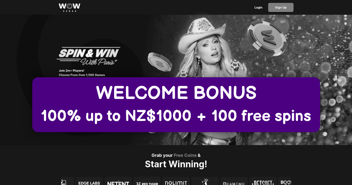 WOW Vegas Casino welcome bonus
